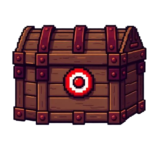 A closed Play Bullseye crate